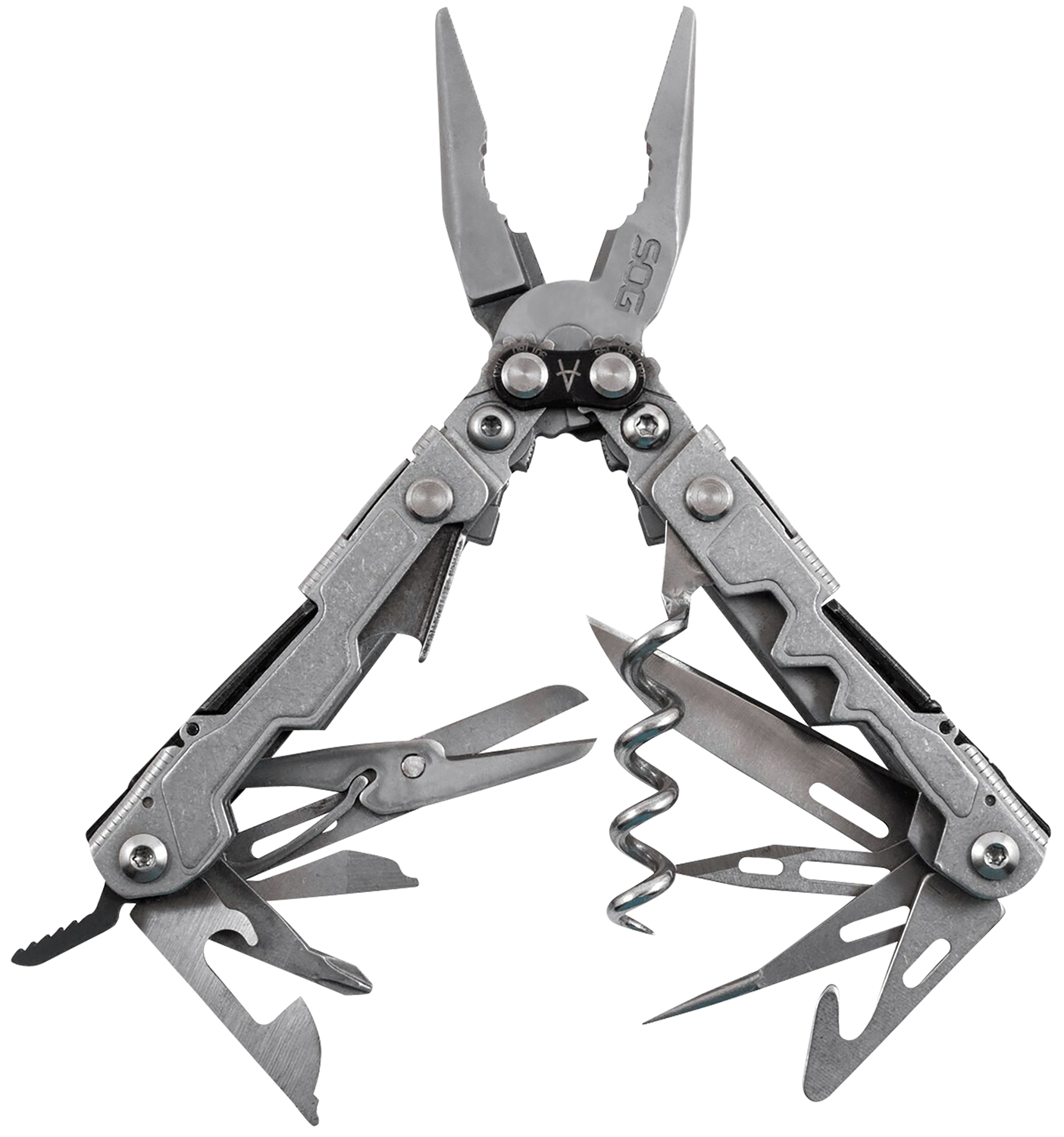 S.O.G SOG-PL1001-C PowerLitre  Stonewashed 5Cr15MoV Stainless Steel 5.10″ Long Features 19 Tools