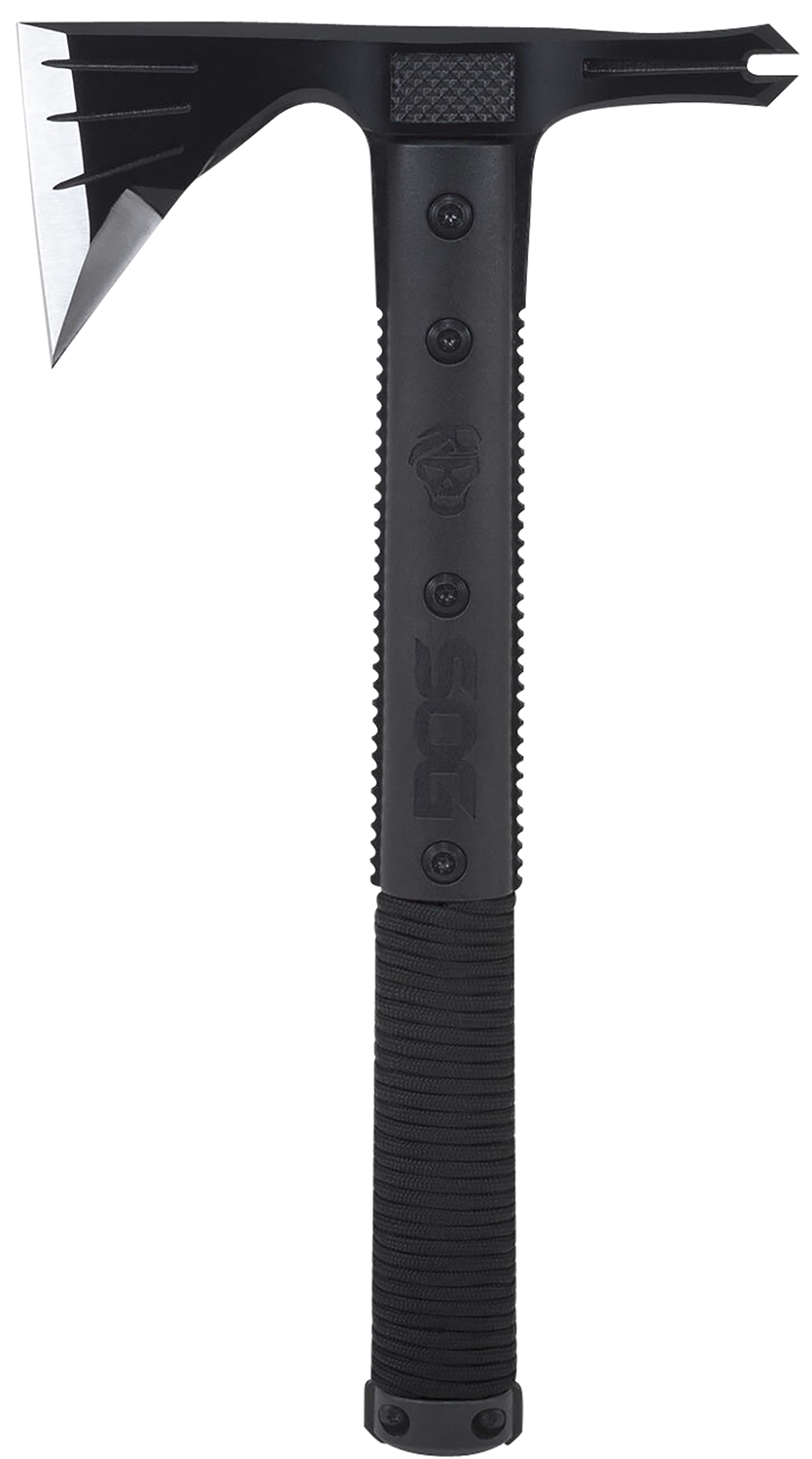 S.O.G SOGSK1001CP Survival Hawk 3″ Blade 2Cr13MoV SS Blade Black w/Reflective Paracord GRN Handle 12.10″ Long Tomahawk