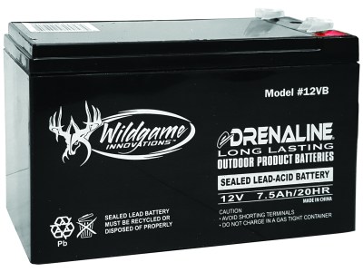Wildgame Innovations WGIWGIBT0011 Edrenaline Rechargeable Battery Black 12.0 Volts