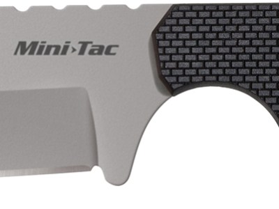 Cold Steel CS-49HCF Mini Tac 3.63″ Fixed Bowie Plain Stone Washed 8Cr13MoV SS Blade/ Black Griv-Ex Handle Includes Bead Chain Lanyard/Sheath