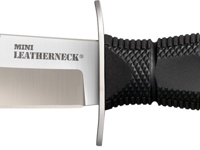 Cold Steel CS39LSAB Leatherneck  Mini 3.50″ Fixed Clip Point Plain 8Cr13MoV SS Blade/3.25″ Black Contoured Kray-Ex Handle Includes Sheath