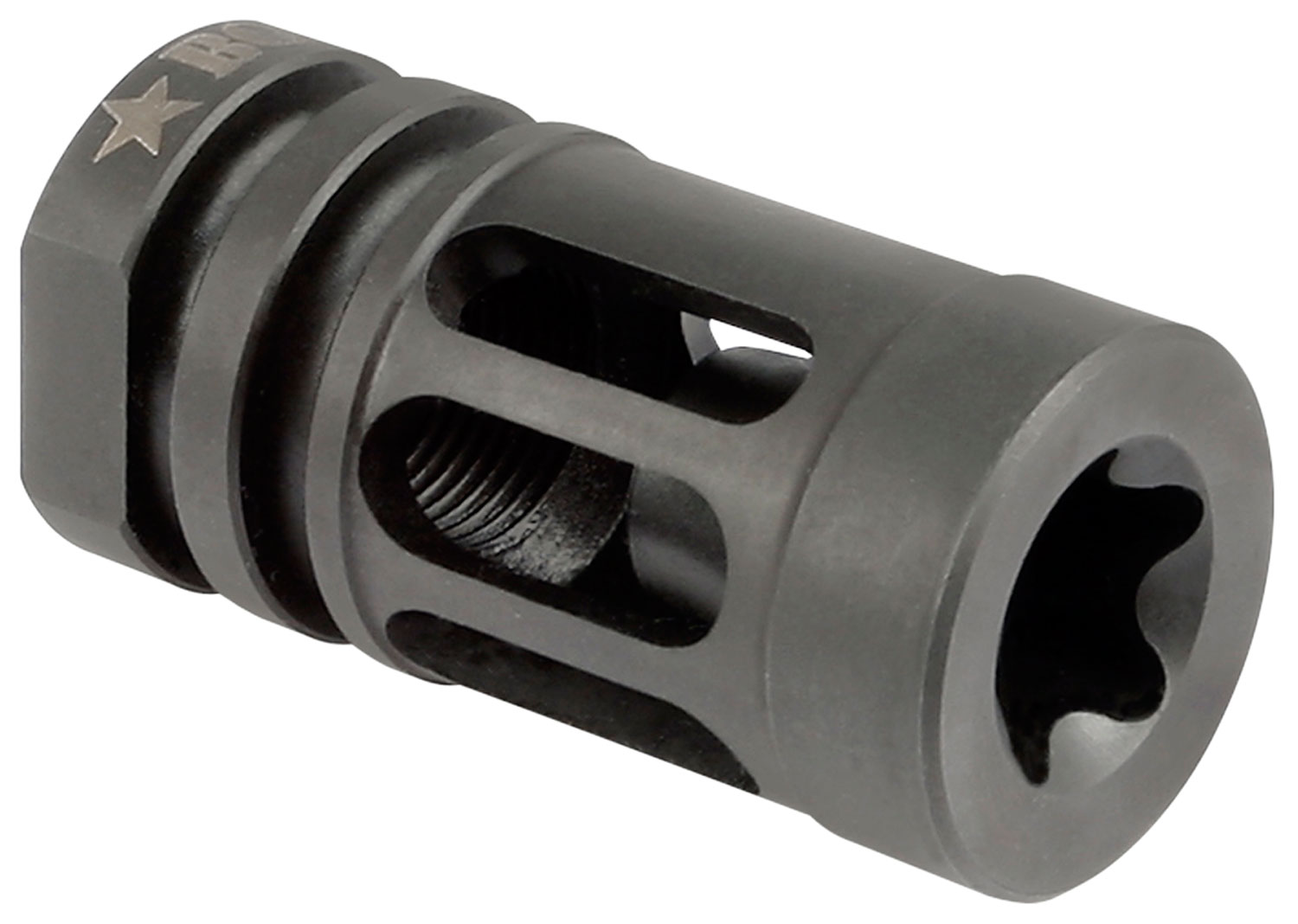 BCM GFCMOD0556 BCMGunfighter Compensator Mod 0 Black Nitride Stainless Steel with 1/2″-28 tpi Threads for 5.56x45mm NATO AR-15