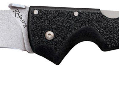 Cold Steel CS-62JL Rajah II 6″ Folding Plain Stone Washed Japanese AUS-10A SS Blade/ Black Griv-Ex Handle