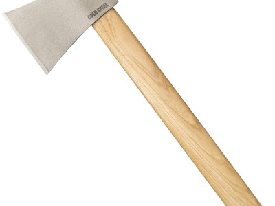 Cold Steel CS90AXFZ Competition Throwing Axe 4″ Hatchet Plain 1055 Carbon Steel Blade American Hickory Handle 16″