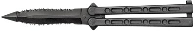 Cold Steel CS-92EAA FGX Balisong 5″ Folding Part Serrated Black Griv-Ex Blade & Handle