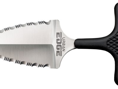 Cold Steel CS43XLSS Urban Edge  2.50″ Fixed Serrated Stone Washed Japanese AUS-8A SS Blade/Black Textured Kray-Ex Handle