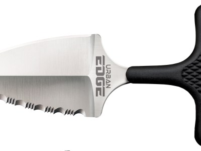 Cold Steel CS43XLS Urban Edge  2.50″ Fixed Part Serrated Stone Washed Japanese AUS-8A SS Blade/Black Textured Kray-Ex Handle