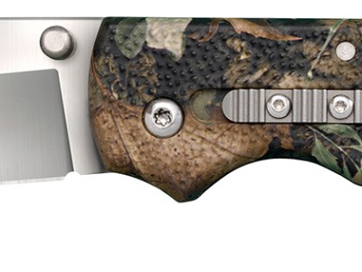 Cold Steel CS23JE Double Safe Hunter 3.50″ Folding Clip Point Plain Satin 8Cr13MoV SS Blade/ Camo GFN Handle Includes Pocket Clip