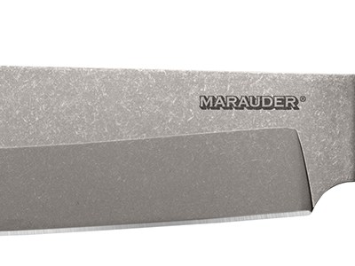 Cold Steel CS39LSWBA Marauder  9″ Fixed Bowie Plain Stone Washed AUS-8A SS Blade/Black Kray-Ex Handle Includes Sheath