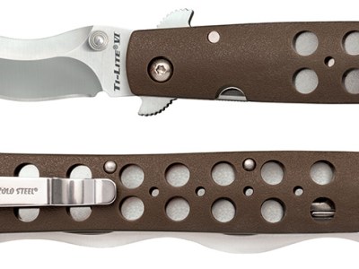 Cold Steel CS-26SXK6 Ti-Lite  6″ Folding Plain Kris AUS 10A Steel Blade/ Black Griv-Ex Handle