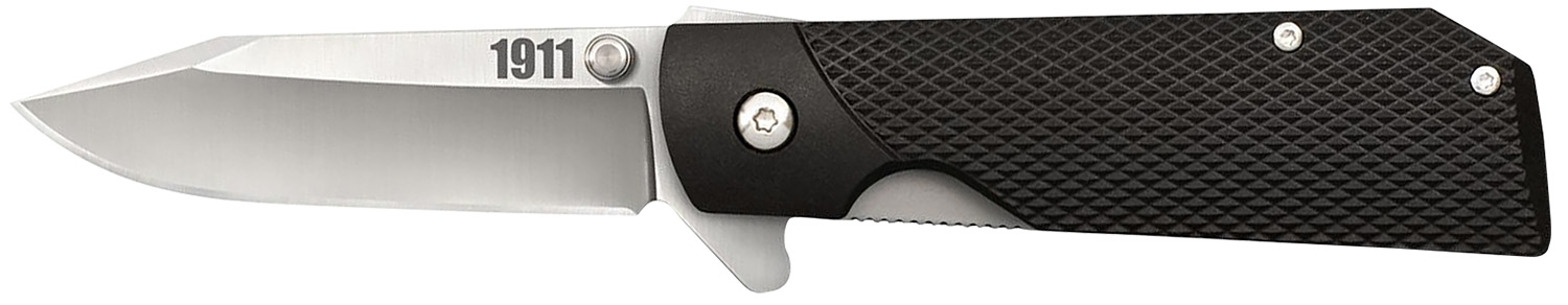 Cold Steel CS20NPJAAZ 1911  3″ Folding Clip Point Plain 4034 SS Blade Black Textured Griv-Ex Handle Includes Pocket Clip