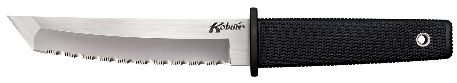 Cold Steel CS17TS Kobun  5.50″ Fixed Tanto Serrated AUS-8A SS Blade/Black Checkered Kray-Ex Handle Includes Sheath