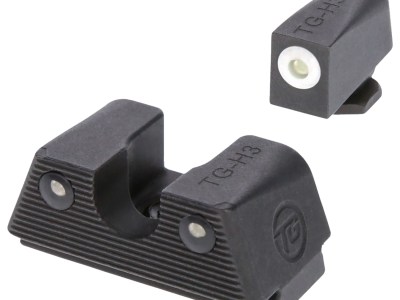 TruGlo TGTG231G1XA Tritium X  White Outline Tritium Front/Green Tritium Rear/Black Nitride Fortress Frame, Compatible w/Glock 42/43/43X/48 Except MOS, Front Post/Rear Dovetail Mount