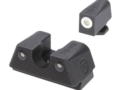 TruGlo TGTG231G1XW Tritium X  Low, White Outline Tritium Front/ Green Tritium Rear/Black Nitride Fortress Frame, Compatible w/Most Glock Except MOS, Front Post/Rear Dovetail Mount