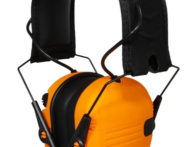 Walker’s GWPRSEMBLZ Razor Slim Electronic Muff 23 dB Over the Head Blaze Orange/Black Polymer