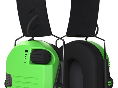 Walker’s GWPRSEMHVG Razor Slim Electronic Muff 23 dB Over the Head Hi-Viz Green/Black Polymer