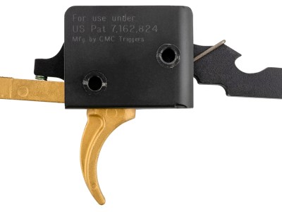 CMC Triggers 91501GF Drop-In Gold Finger Single-Stage Curved Trigger w/ 3-3.50 lbs Draw Weight & Gold Finish