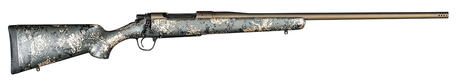 Christensen Arms 8010107900 Mesa FFT 7mm Rem Mag 3+1 22″ Threaded Barrel, Burnt Bronze Cerakote, Green with Black/Tan Webbing Stock