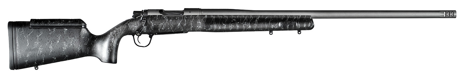 Christensen Arms 8010200500 Mesa Long Range 28 Nosler 3+1 26″ Threaded Barrel, Tungsten Gray Cerakote, Black with Gray Webbing Stock