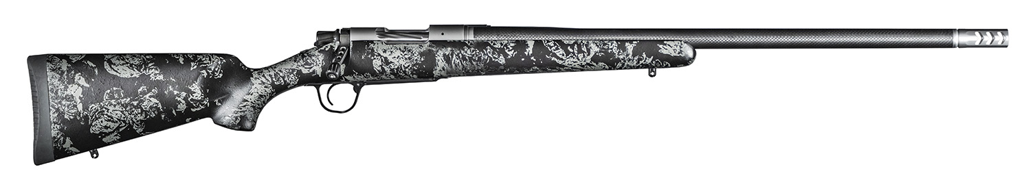 Christensen Arms 8010615300 Ridgeline FFT 30-06 Springfield 4+1 22″ Carbon Fiber/Threaded Barrel, Stainless Steel, Black with Gray Accents Stock