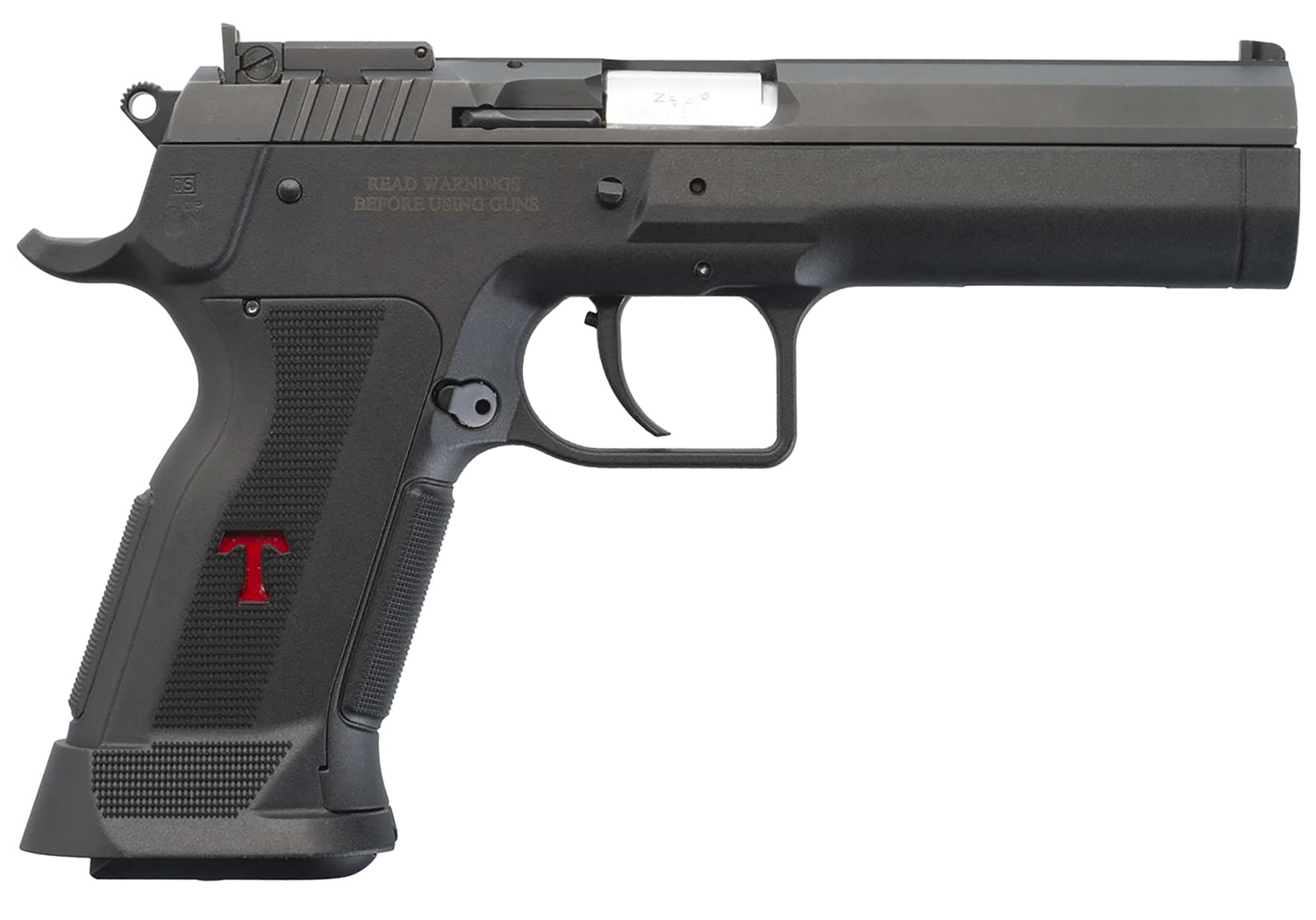Tanfoglio IFG TFSTOCK3P10 Stock III  Full Size 10mm Auto 13+1, Black Polygonal Rifled Barrel, Black Serrated Slide, Black Polymer Frame w/Beavertail, Black Polymer Grip