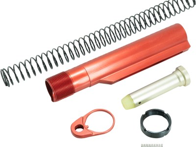 Timber Creek Outdoors ARBTKR Buffer Tube Kit  Red Anodized for AR-15