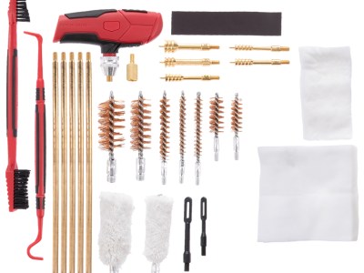 Birchwood Casey UNVCLNKIT Universal Cleaning Kit Multi-Caliber/Multi-Gauge 22 Pieces Black/Red