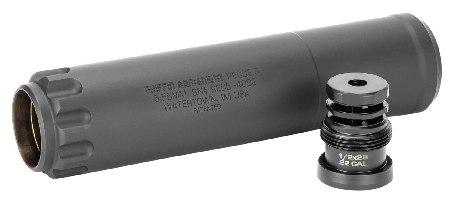 Griffin Armament GAREC5-W Recce 5  22 Cal 1.47″D Black Cerakote Stainless Steel 5.56 Taper Mount