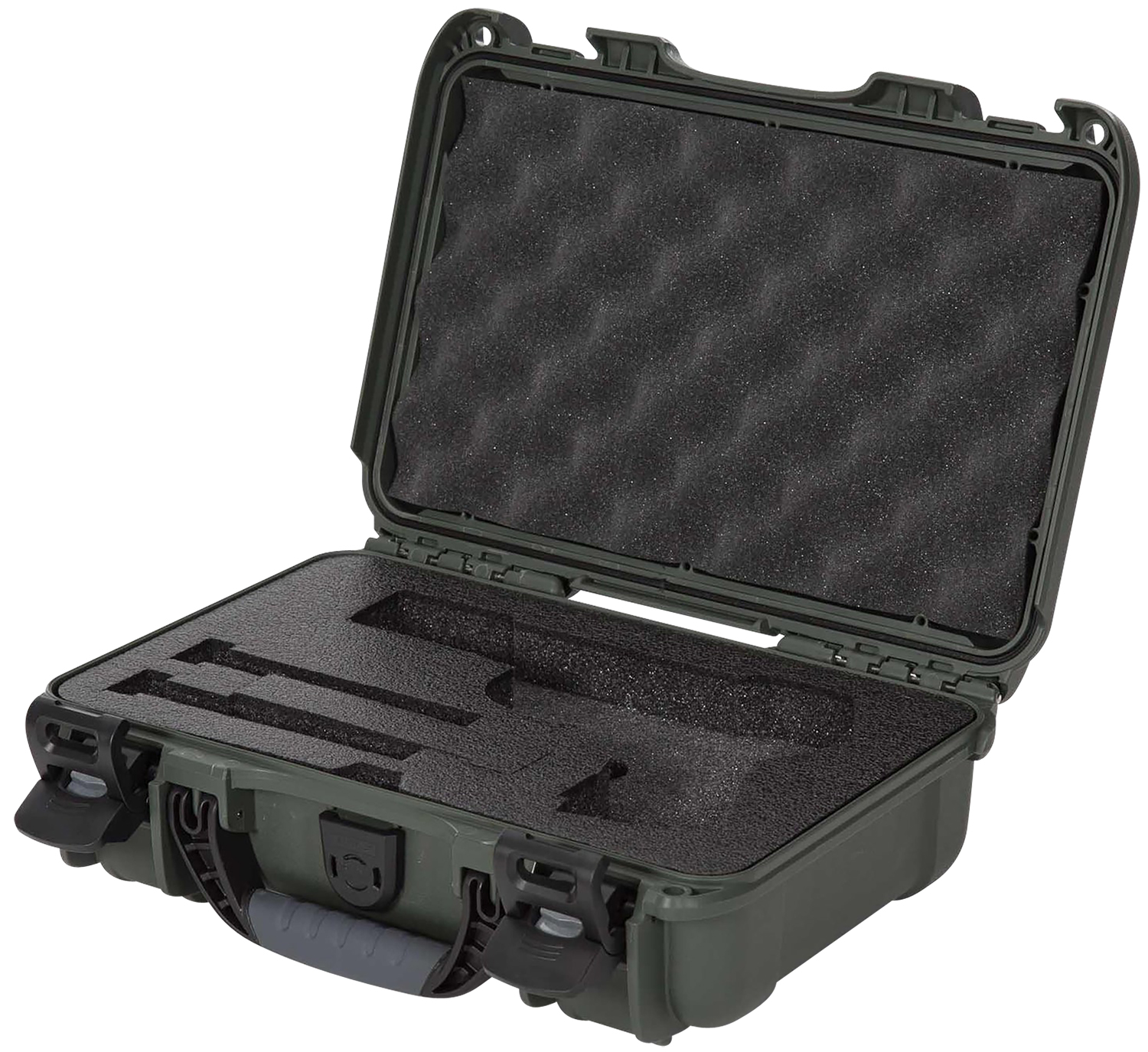 Nanuk 909CLASG6 909 Classic Gun Case Waterproof & Airline Approved Olive Polyethylene w/ Closed-Cell Foam 11.44″ L x 7″ W x 3.68″ H Interior Dimensions