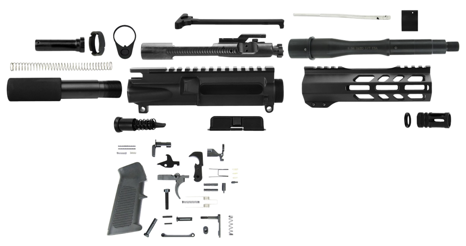 TacFire  AR Build Kit  5.56x45mm NATO 7.50″ Barrel Black for AR Platform