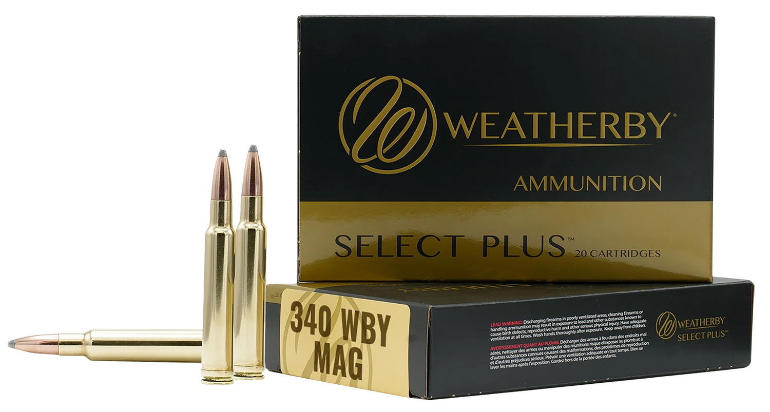 Weatherby H340225IL Select Plus  340 Wthby Mag 225 gr Hornady Interlock 20 Per Box/ 10 Case