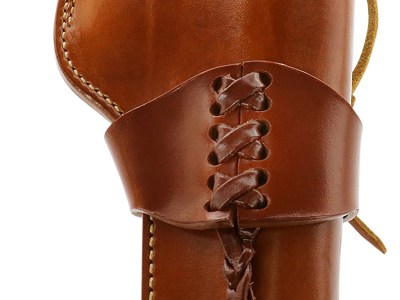 Galco WWR320 Wrangler  OWB Tan Leather Belt Loop Fits Ruger Wrangler Right Hand Compatible w/ Wrangler Cartridge Belt