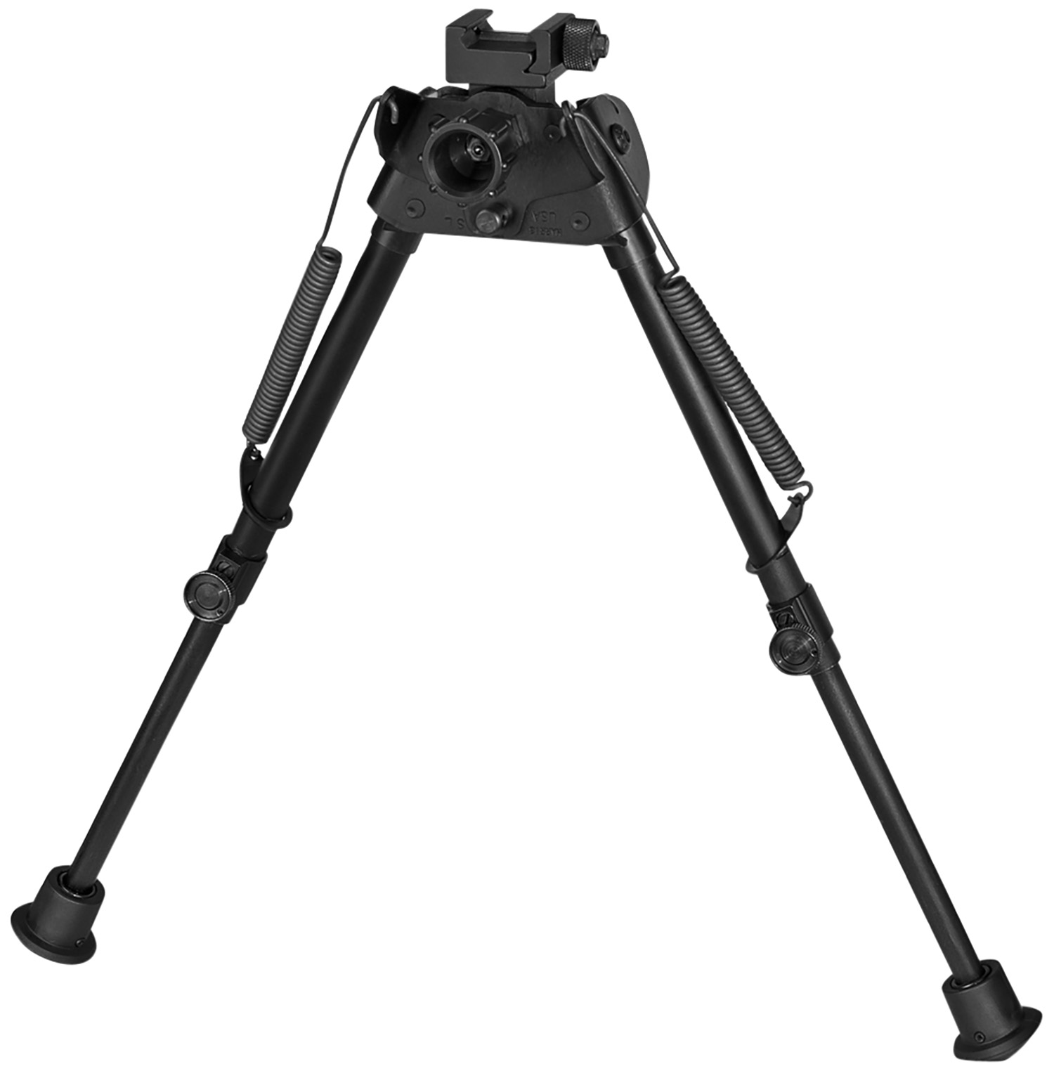 Harris Bipods S-LP Swivel L Picatinny, 9-13″, Black Steel/Aluminum, Rubber Feet