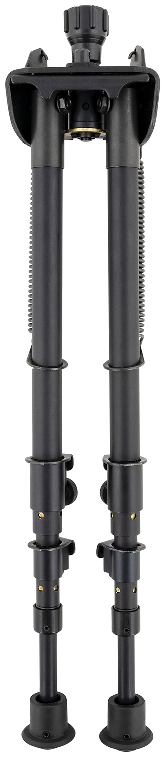 Harris Bipods S-25CP Swivel 25C Picatinny, 13.50-27″, Black Steel/Aluminum, Rubber Feet