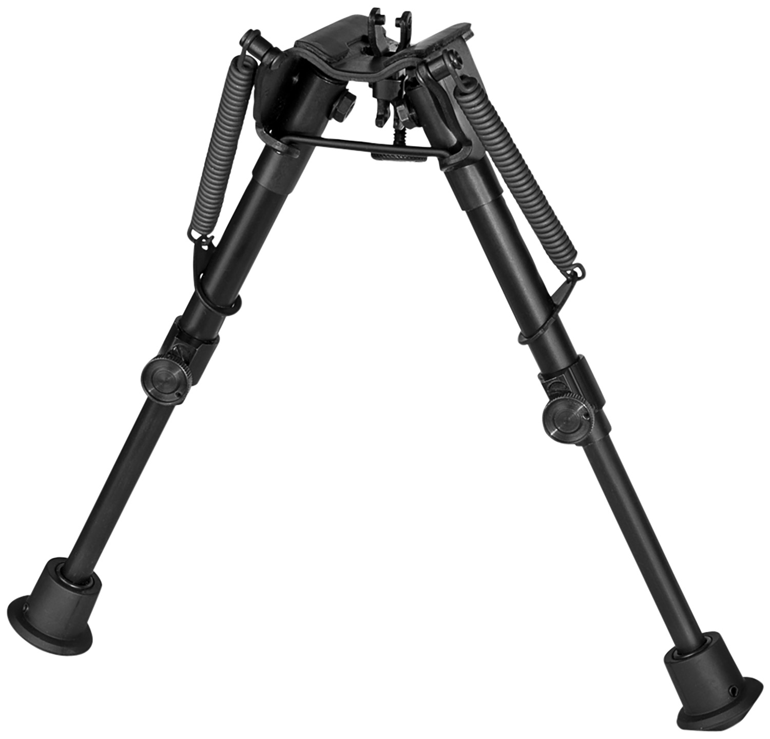 Harris Bipods 1A2-BR2 Non-Swivel BR Swivel Stud, 6-9″, Black Steel/Aluminum, Self Leveling Legs, Rubber Feet (No Sling Stud Provision)