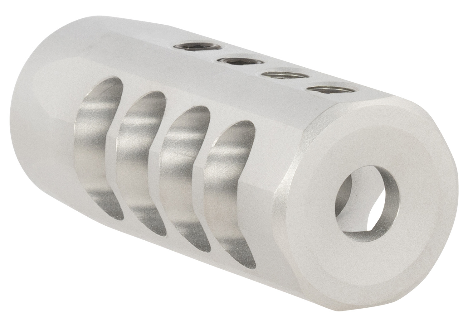Christensen Arms 8100001701 Side-Baffle  Natural Titanium, 5/8″-24 tpi Threads, 30 Cal (.920″ D Bull barrel)