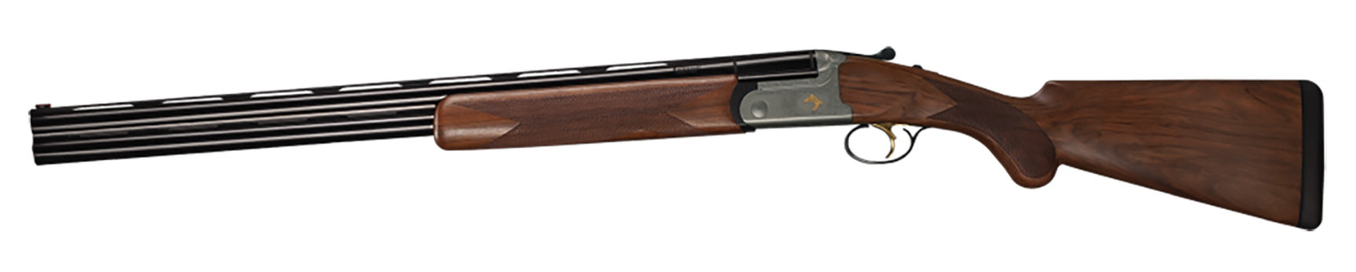 Bettinsoli USA BOSL122822 Omega S Lite 12 Gauge Break Open 3″ 2rd 28″ Blued 28″ Vent Rib Barrel Stainless Engraved Stainless Receiver Walnut Wood Fixed Stock Ambidextrous Hand