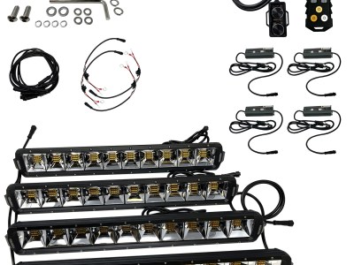 Foxpro MUDCT4KIT Mud Cutter Light Kit  Black 2810/3380/4408 Lumens White/Amber/Mixed LED
