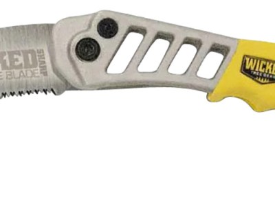 Wicked Tree Gear WTG007 Tough Utility  Folding Saw 7″ High Carbon Steel Blade/Yellow Overmold Aluminum Handle