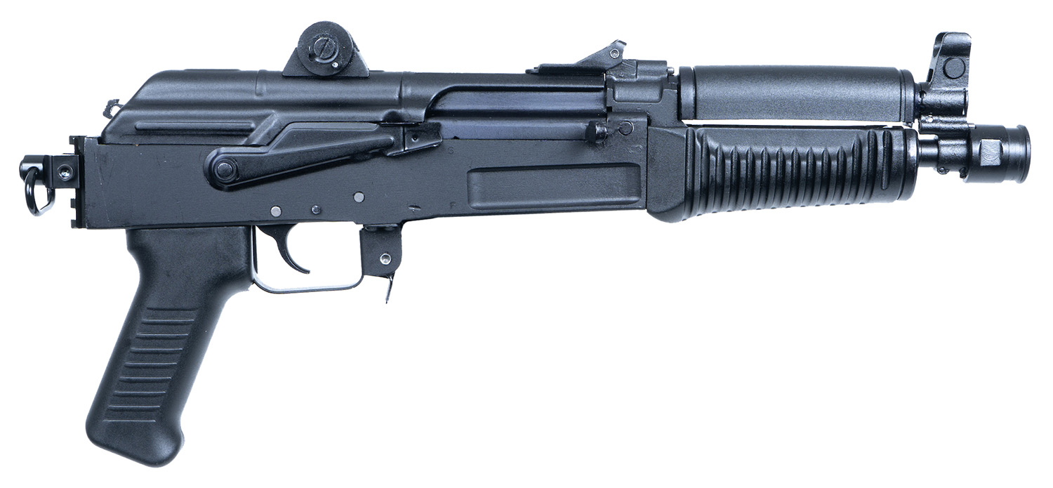 Arsenal SAM7K44 SAM7K  7.62x39mm 5+1 8.50″ Black Steel Threaded Barrel, Black Aluminum Forged & Milled Receiver, Black Polymer Grips