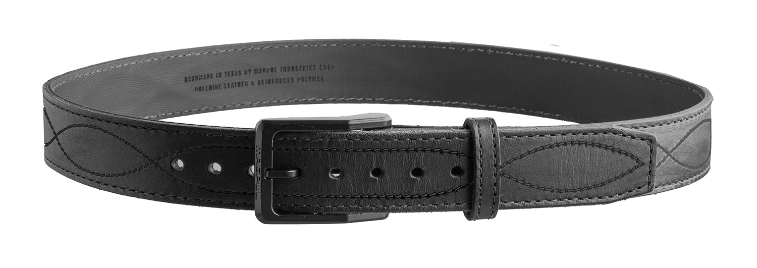 Magpul MAG127600146 Tejas EL Pistolero Black Bull Hide 46″ 1.50″ Wide Buckle Closure