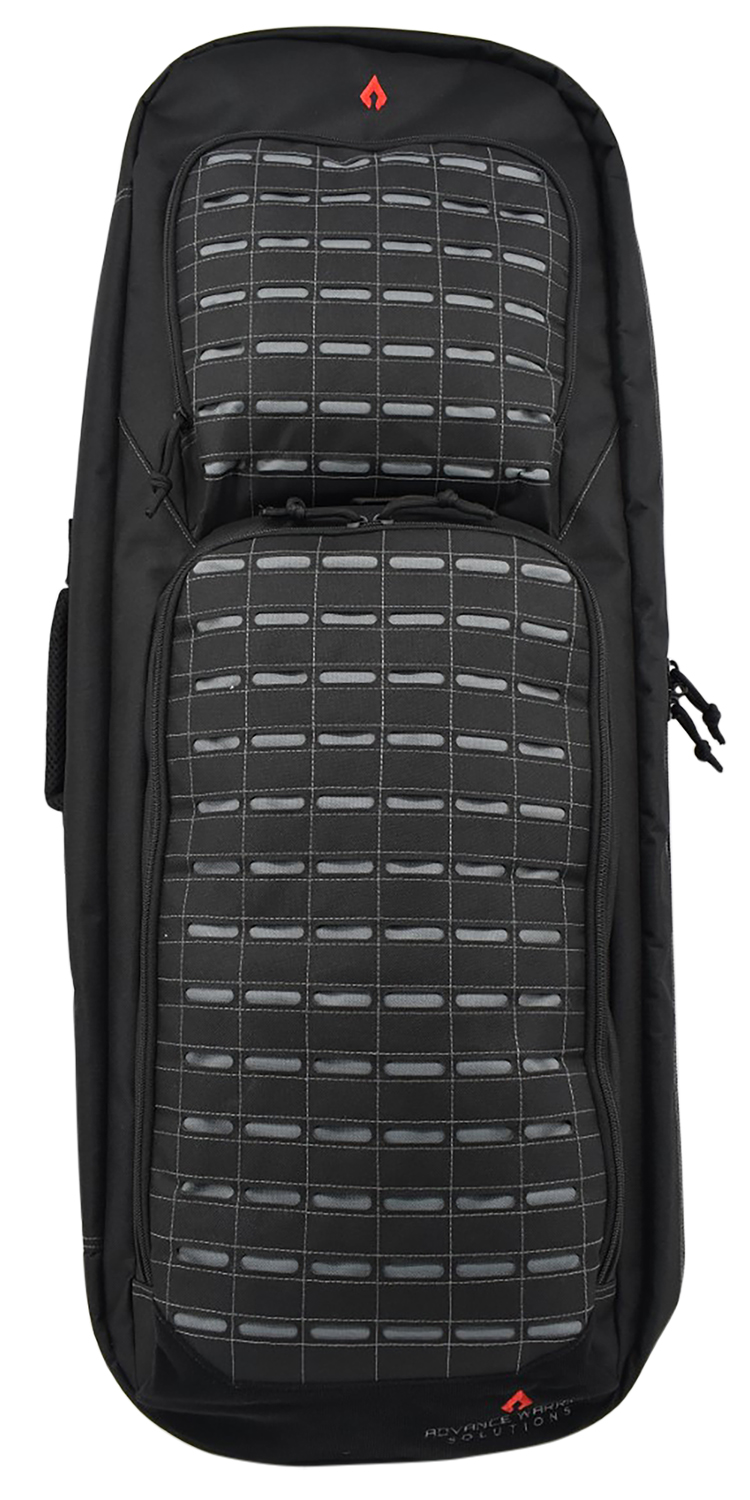 Advance Warrior Solutions FR36RBPBL/GR Frame  36″ L Backpack with Side Handle, Black Polyester for Tactical Rifle, Molle Front