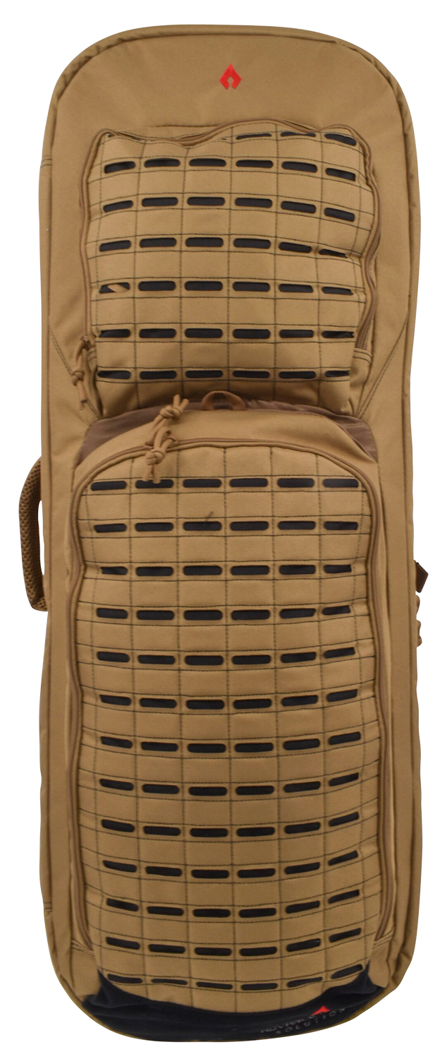 Advance Warrior Solutions FR36RBPTN/BL Frame  36″ L Backpack with Side Handle, Tan Polyester for Tactical Rifle, Molle Front