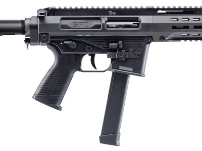 B&T Firearms 500003AB SPC9  9mm Luger 33+1 9.10″, Black, Buffer Tube Stock, Polymer Grip (OEM Mag)