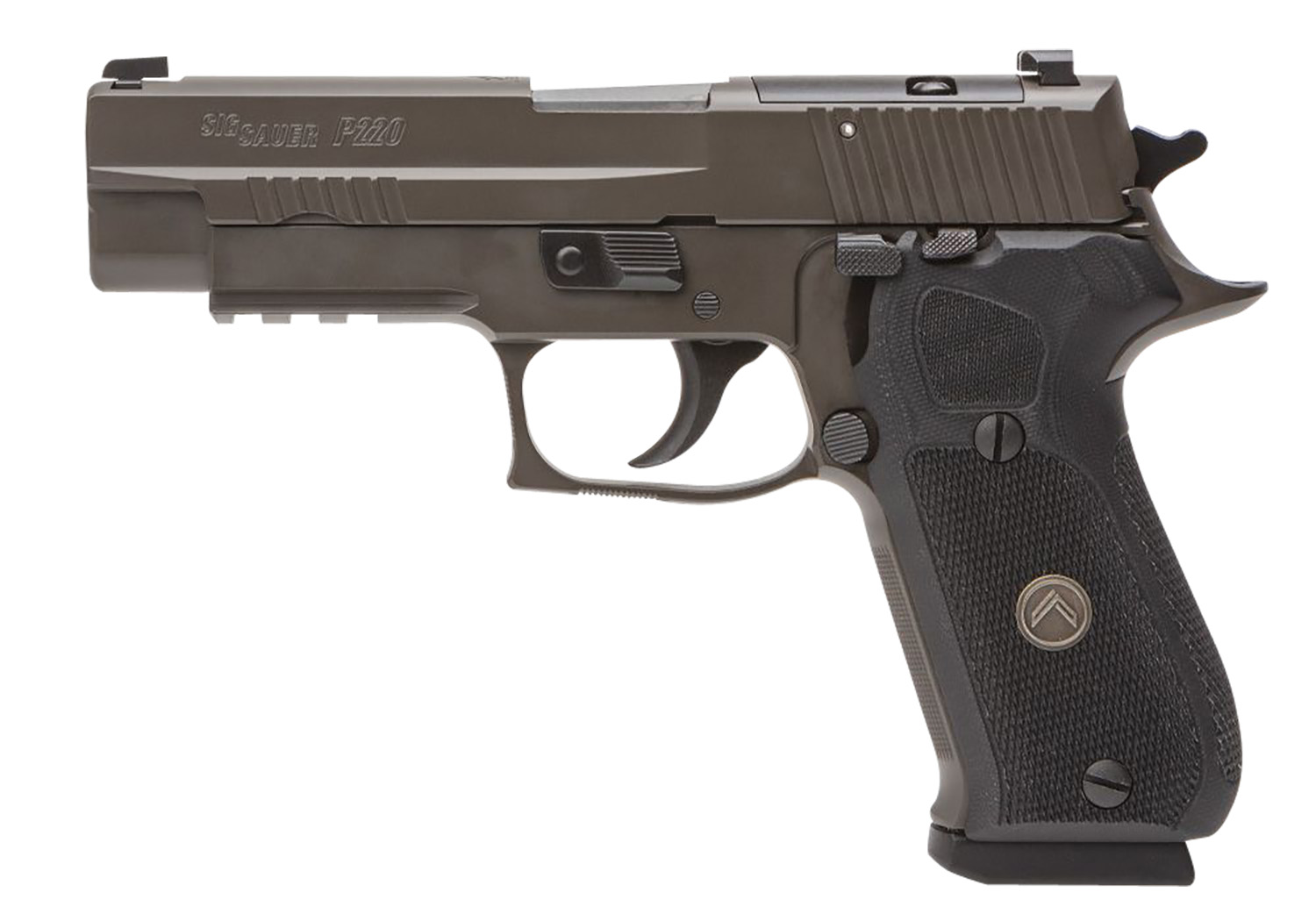 Sig Sauer 220R45LEGIONSAOR2 P220 Full Size Legion SAO 45 ACP 8+1 4.40″, Gray Elite Cerakote, Picatinny Rail Frame, Romeo 1 Cut Slide, Black G10 Grip, X-Ray Sights