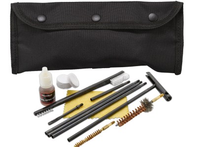 KleenBore POU302B Modular Cleaning Kit Multi-Caliber Handgun/Rifle Bronze/Nylon Bristles Black Nylon Case