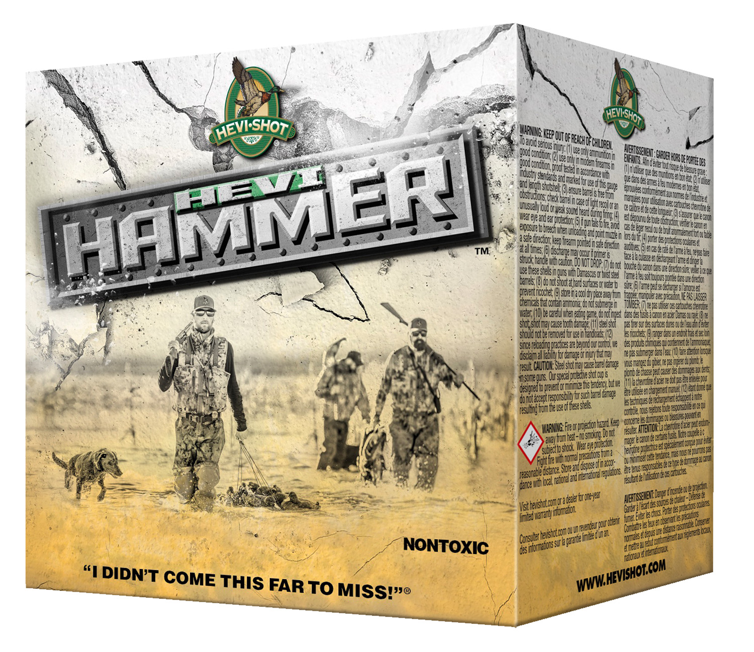 HEVI-Shot HS28388 HEVI-Hammer  12Gauge 3.50″ 1 1/2oz Steel/Bismuth BBShot 25 Per Box/10 Case