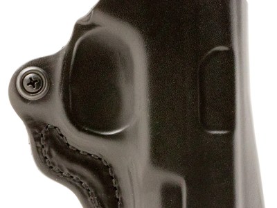 DeSantis Gunhide 019BB7WZ0 Mini Scabbard  OWB Black Leather Belt Slide Fits Springfield Prodigy w/wo Red Dot Fits 4.25″ Barrel Left Hand