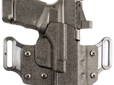 DeSantis Gunhide 195KA8WZ0 Veiled Partner  OWB Black Kydex Belt Slide Fits Springfield Prodigy w/wo Red Dot Fits 4.25-5″ Barrel Right Hand