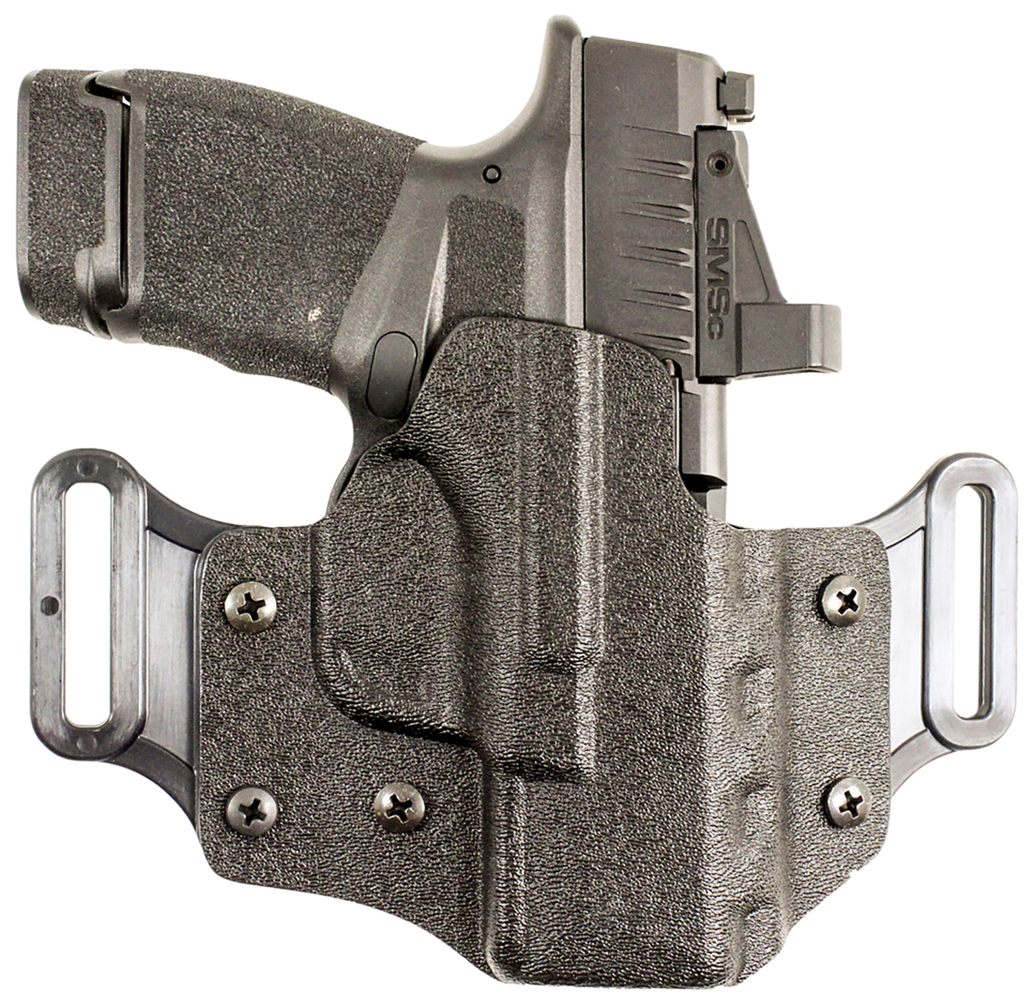 DeSantis Gunhide 195KA8WZ0 Veiled Partner  OWB Black Kydex Belt Slide Fits Springfield Prodigy w/wo Red Dot Fits 4.25-5″ Barrel Right Hand